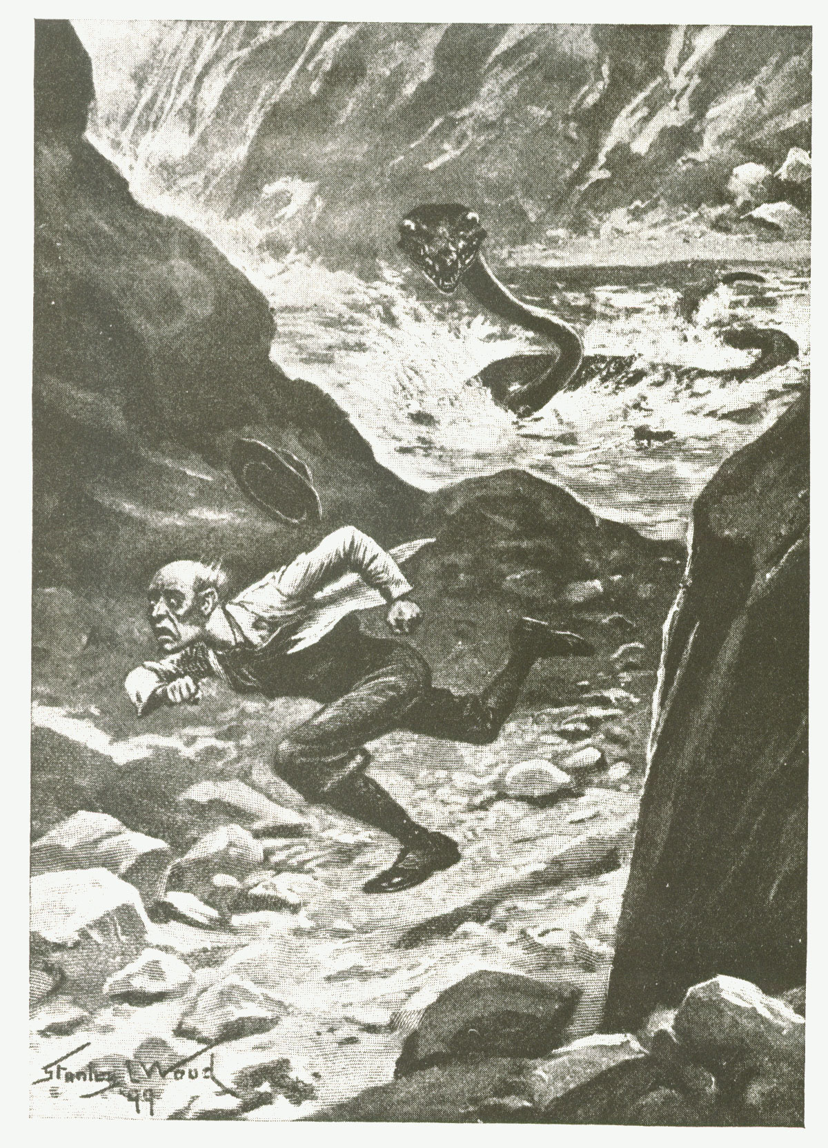 He 
turned and sped through the pass at all speed.